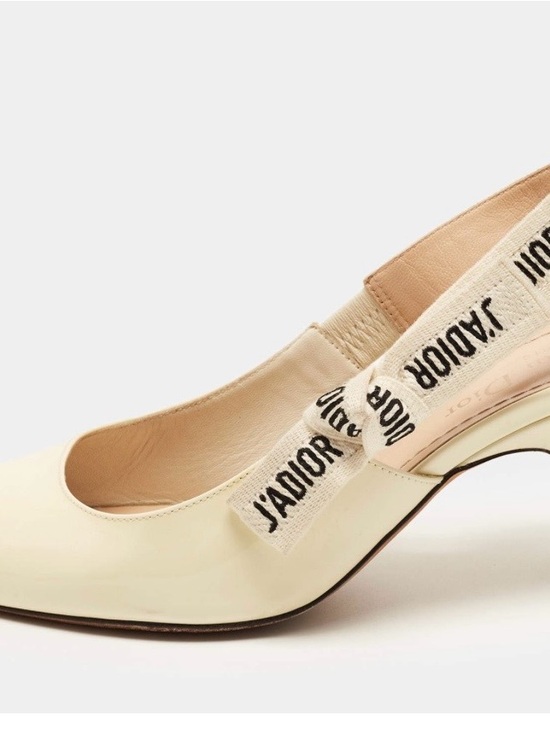 Dior Shoes - Christian Dior J'Adior slingback pumps featuring cream patent leader size 7